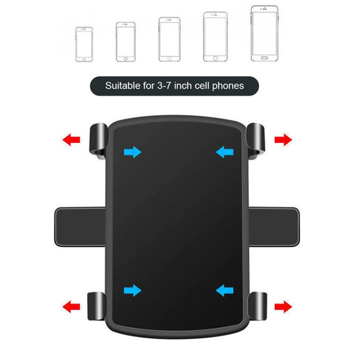 Mandotos portable car holder for iPhone, Samsung, Xiaomi, Redmi, Huawei, rotatable mount for dashboard, rearview mirror, or sun visor.