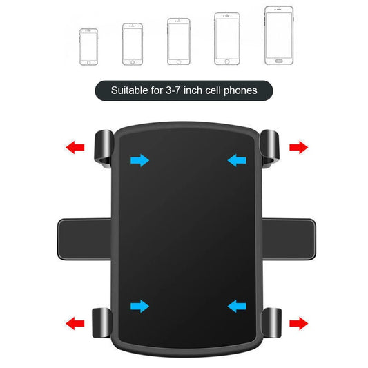 Mandotos portable car holder for iPhone, Samsung, Xiaomi, Redmi, Huawei, rotatable mount for dashboard, rearview mirror, or sun visor.