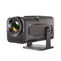 Portable MANDOTOS INTERNATIONAL Android Smart Projector HY320 with Full HD 4K display, compact design, and versatile connectivity.