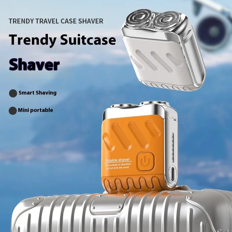Mandotos International portable electric shaver for men with mini USB power, suitable for face, body, and bikini shaving.