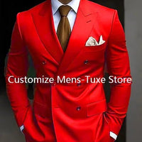 Premium brown men's bespoke double-breasted slim fit formal suit set by MANDOTOS INTERNATIONAL, tailored with sharp lapels and classic style.