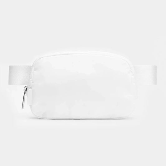 Mandotos International lightweight women's waist bag for running and travel, shown with adjustable strap and compact design.