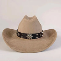 Premium suede cowboy hat by MANDOTOS INTERNATIONAL, stylish unisex hat perfect for outdoor festivals and casual wear.