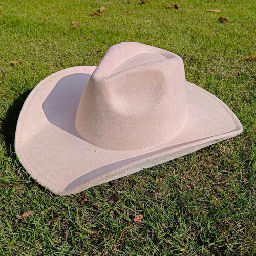 Premium suede cowboy hat by MANDOTOS INTERNATIONAL, stylish men's and women's outdoor hat with wide brim for outdoor festivities.