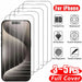 Clear tempered glass screen protector for iPhone 11-17 by MANDOTOS INTERNATIONAL, showing the transparent film on a smartphone screen.