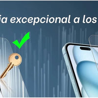Clear tempered glass screen protector for iPhone 11 to 17 from MANDOTOS INTERNATIONAL, showcasing a sleek, edge-to-edge design.