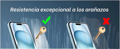 Clear tempered glass screen protector for iPhone 11 to 17 from MANDOTOS INTERNATIONAL, showcasing a sleek, edge-to-edge design.