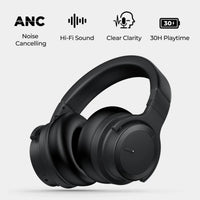 Mandotos International premium wireless noise-cancelling headphones with cushioned ear cups, designed for travel and work comfort.