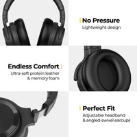 Mandotos International premium wireless noise-canceling headphones for travel and work, with over-ear design and sleek finish
