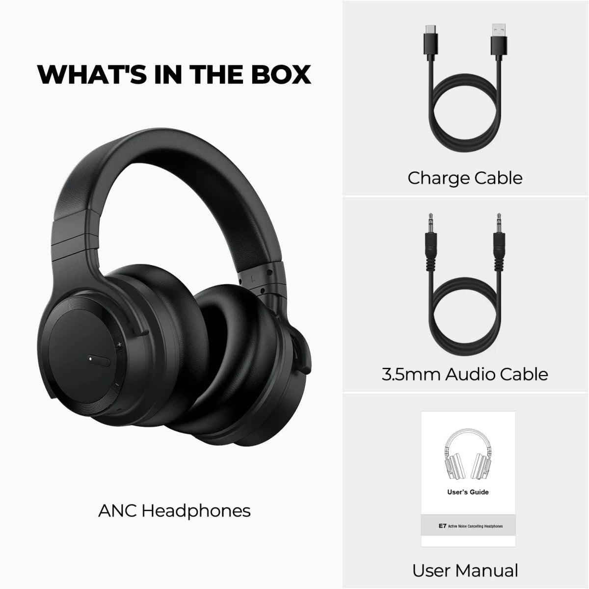 Mandotos International premium wireless noise-canceling headphones with over-ear design, ideal for travel and work.