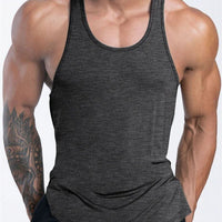 Mandotos International men's quick-dry sports tank top designed for gym, running, and basketball activities.