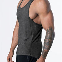 Mandotos International men's quick dry sports tank top for gym, running, and basketball, lightweight and breathable athletic apparel.