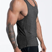 Mandotos International men's quick dry sports tank top for gym, running, and basketball, lightweight and breathable athletic apparel.