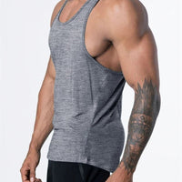 Mandotos International men's quick dry sports tank top for gym, running, and basketball with breathable fabric and athletic fit.