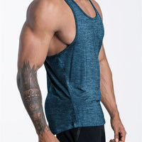 Mandotos International men's quick dry sports tank top designed for gym, running, and basketball activities.
