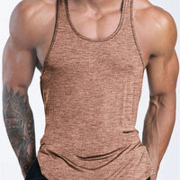 Mandotos International men's quick dry sports tank top designed for gym, running, and basketball workouts.