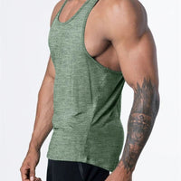 Mandotos International men's quick dry sports tank top for gym, running, and basketball, lightweight and breathable athletic wear.