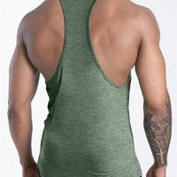 Mandotos International men's quick-dry sports tank top, ideal for gym, running, and basketball workouts.