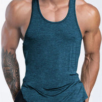 Mandotos International men's quick dry sports tank top for gym, running, and basketball, lightweight and breathable athletic apparel.