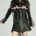 Mandotos International Rider's Bow leather jacket featuring a classic design and premium leather finish.