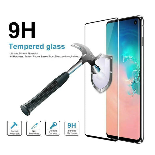 Mandotos International S21 Series 3-Pack Ultra Clear Screen Protectors for Samsung Galaxy S21 smartphones, showing transparent protectors.