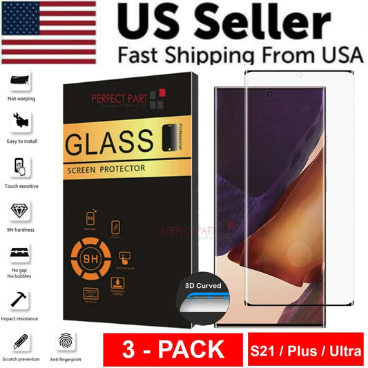 Mandotos International S21 Series 3-pack ultra-clear screen protectors for Samsung Galaxy S21 smartphones