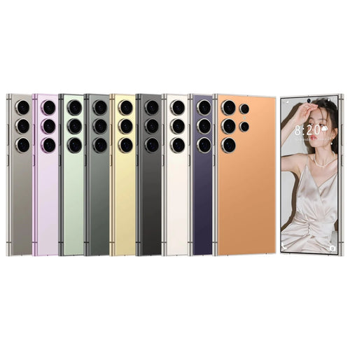 Mandotos S24 Ultra 7.3 5G smartphone with 108MP rear camera, 12GB RAM, 256GB storage, and 65W fast charging for business travel