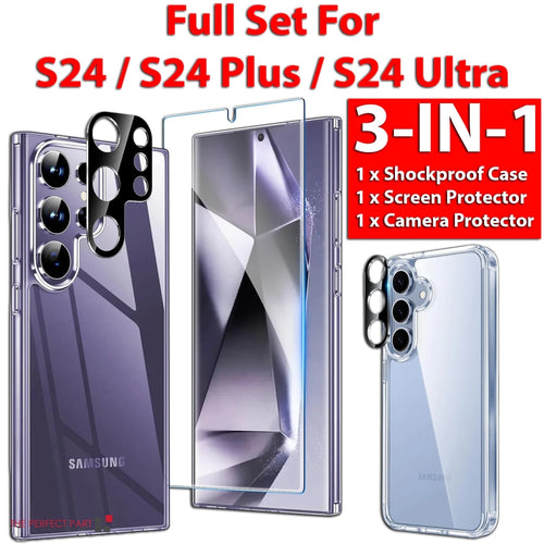 Samsung Galaxy S24 Ultra Plus protection kit including screen protector and case by MANDOTOS INTERNATIONAL