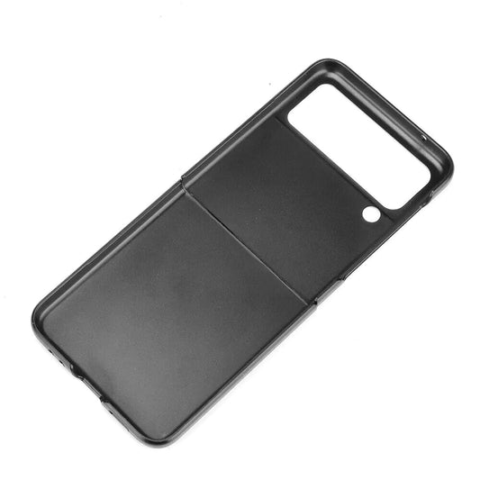 Samsung Z Flip 3 5G leather folding case by MANDOTOS INTERNATIONAL, shown in a sleek, protective design with precise cutouts.