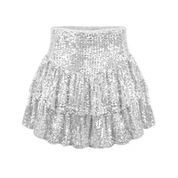 African high waist sequin mini skirt by MANDOTOS INTERNATIONAL, featuring vibrant dashiki design and summer-ready style for women.