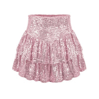 African high waist sequin mini skirt by MANDOTOS INTERNATIONAL, featuring vibrant Dashiki pattern and summer fashion style for women.