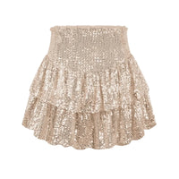 African high waist sequin mini skirt by MANDOTOS INTERNATIONAL, featuring vibrant dashiki design and summer-ready style.