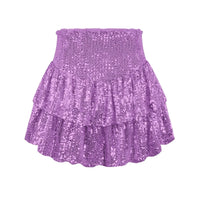 African high waist sequin mini skirt by MANDOTOS INTERNATIONAL, featuring vibrant dashiki-inspired design and shimmering embellishments.