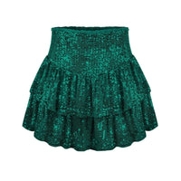 African high waist sequin mini skirt by MANDOTOS INTERNATIONAL, featuring vibrant dashiki-inspired design and summer style for women.