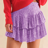 African high waist sequin mini skirt by MANDOTOS INTERNATIONAL, featuring vibrant dashiki design and summer-ready style for women.