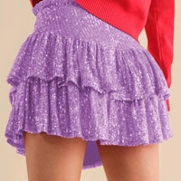 African high waist sequin mini skirt by MANDOTOS INTERNATIONAL featuring colorful dashiki print for summer women's fashion.