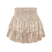 African high waist sequin mini skirt by MANDOTOS INTERNATIONAL featuring dashiki-inspired design for summer women’s fashion.