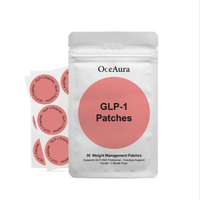 Mandotos International SlimBoost Wellness Patches on skin, showing adhesive patches designed for health and wellness support.