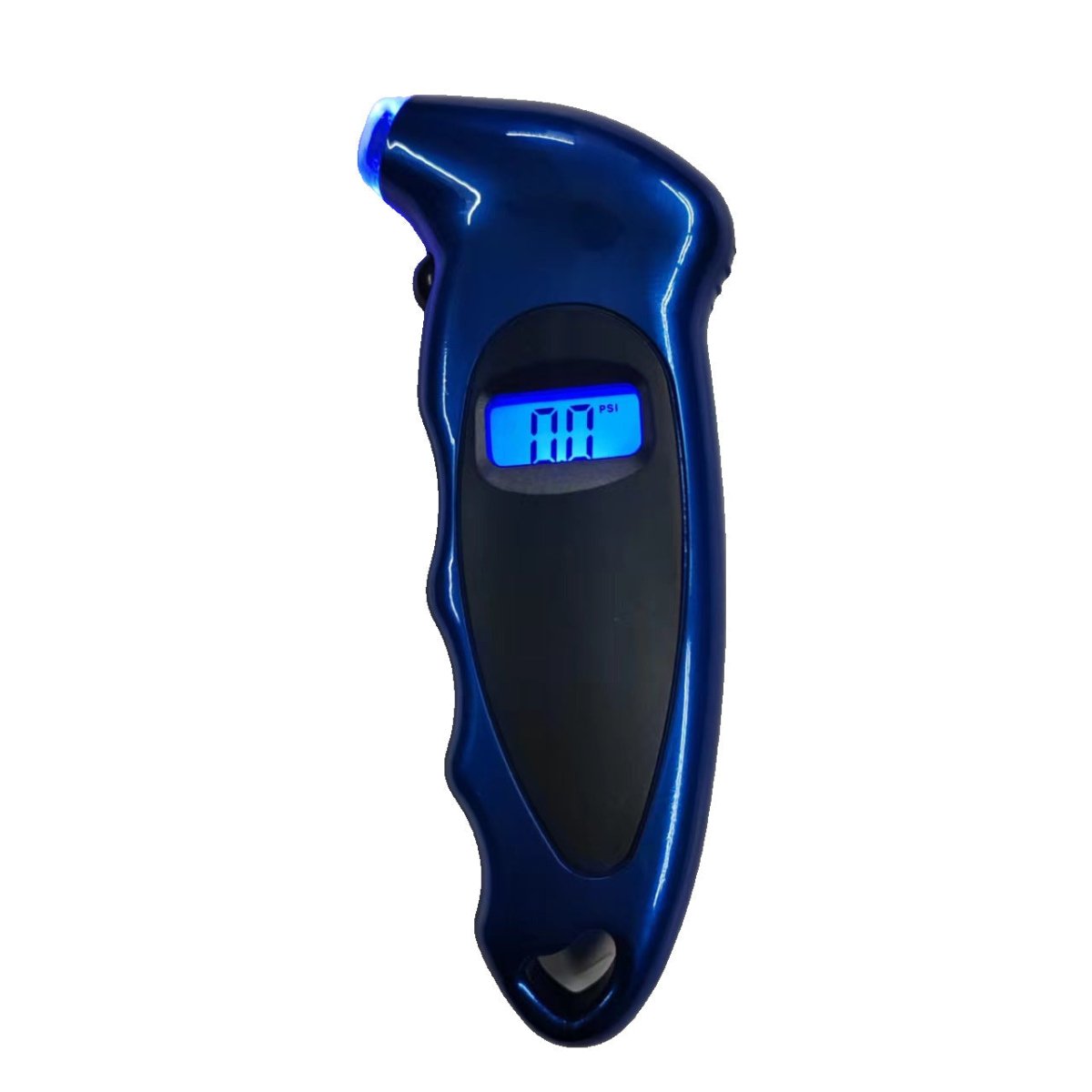 Mandotos International Smart Tire Pressure Monitor displaying digital pressure readings on a vehicle tire.