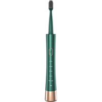 Mandotos International sonic bamboo toothbrush sanitizer and rechargeable travel electric toothbrush for adults, with sleek design.
