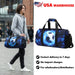 Mandotos International sports duffle bag for boys, football and gymnastic bag with wet pocket, shoes compartment, lightning travel design.