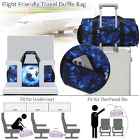 Mandotos International sports duffle bag for boys, football and gymnastic gear, with wet pocket, shoes compartment, and lightning design.