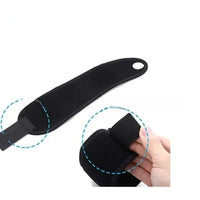 Mandotos International sports pressure wristband for badminton, basketball, and tennis, suitable for men and women, adjustable fit.
