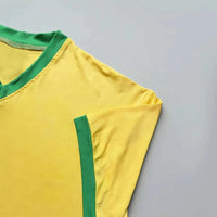 Women's Brazil national team aesthetic jersey t-shirt by Mandotos International with sporty graphic print and team branding.