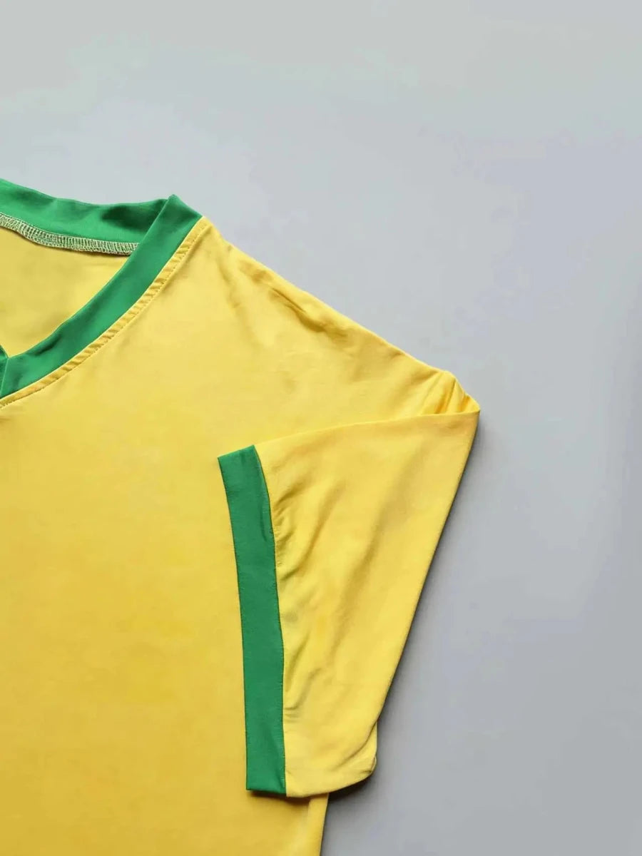 Women's Brazil national team aesthetic jersey t-shirt by Mandotos International with sporty graphic print and team branding.