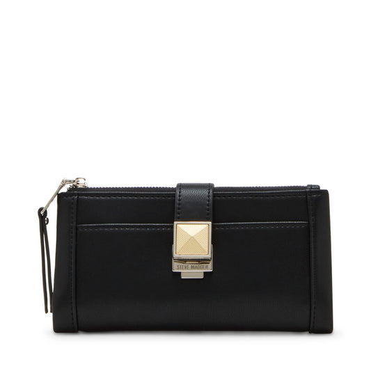 Steve Madden Cindee cushioned bifold wallet by MANDOTOS INTERNATIONAL, featuring a sleek design with stitched detailing and multiple card slots.