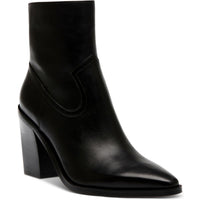 Steve Madden Elene women's leather boot by Mandotos International, featuring a sleek design and ankle-height style.