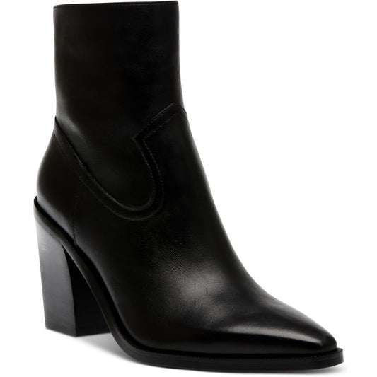 Steve Madden Elene women's leather boot by Mandotos International, featuring a sleek design and ankle-height style.