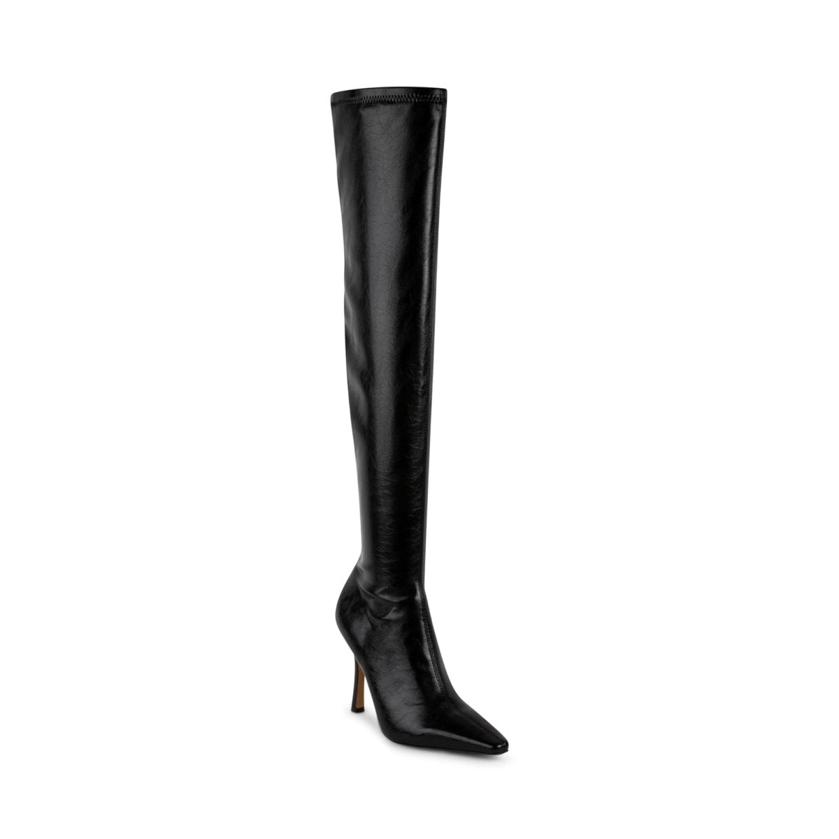 Steve Madden Lorinda sleek black over-the-knee boots in size 9, stylish and fitted, by MANDOTOS INTERNATIONAL.