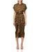 Steve Madden Satin Tori Shirtdress in toffee color, silky fabric and button-down style, styled with a collar and long sleeves.